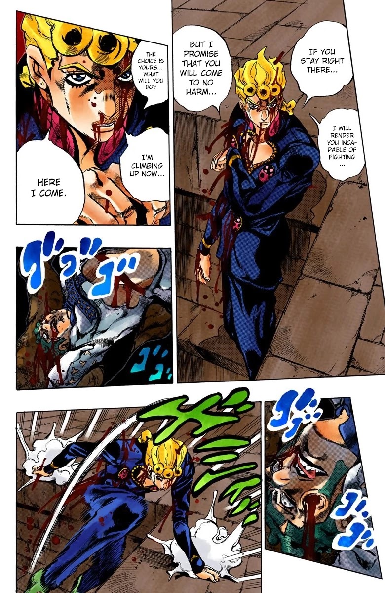 JoJo's Bizarre Adventure Part 5 - Vento Aureo (Official Colored) Chapter 123 page 6 - Chapter 123: Green Day and Oasis Part 9