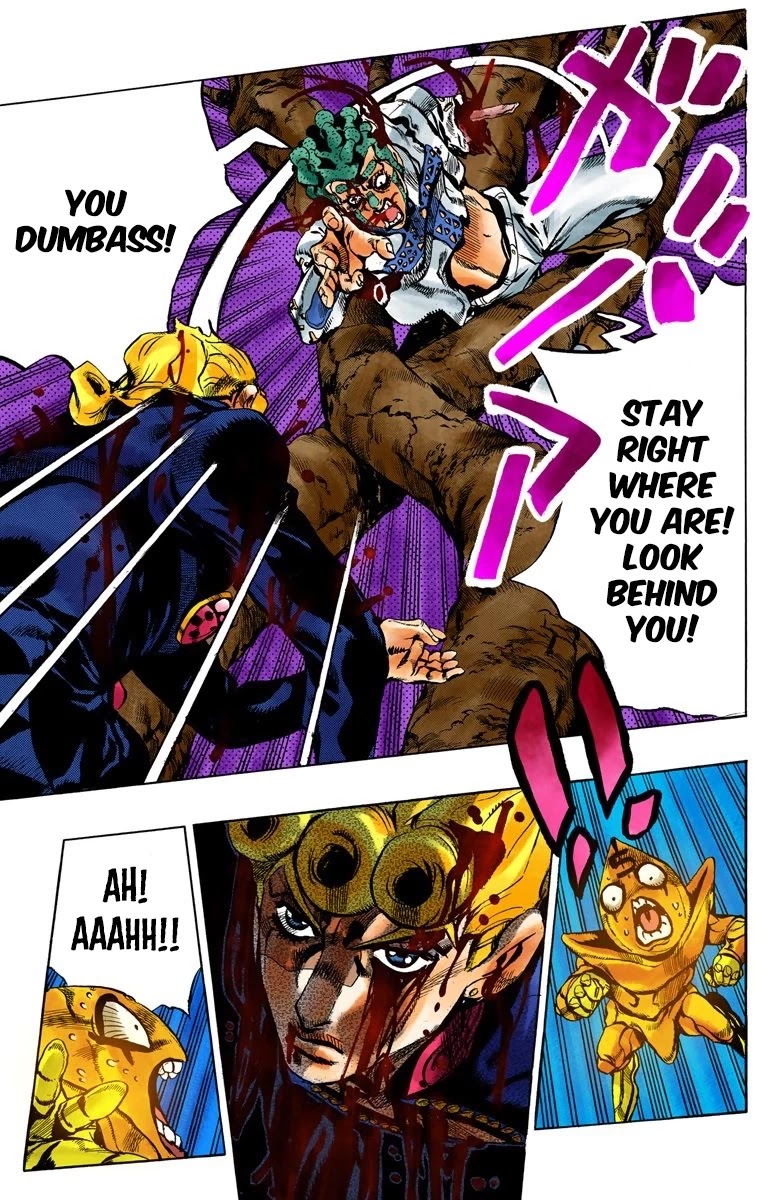 JoJo's Bizarre Adventure Part 5 - Vento Aureo (Official Colored) Chapter 123 page 7 - Chapter 123: Green Day and Oasis Part 9