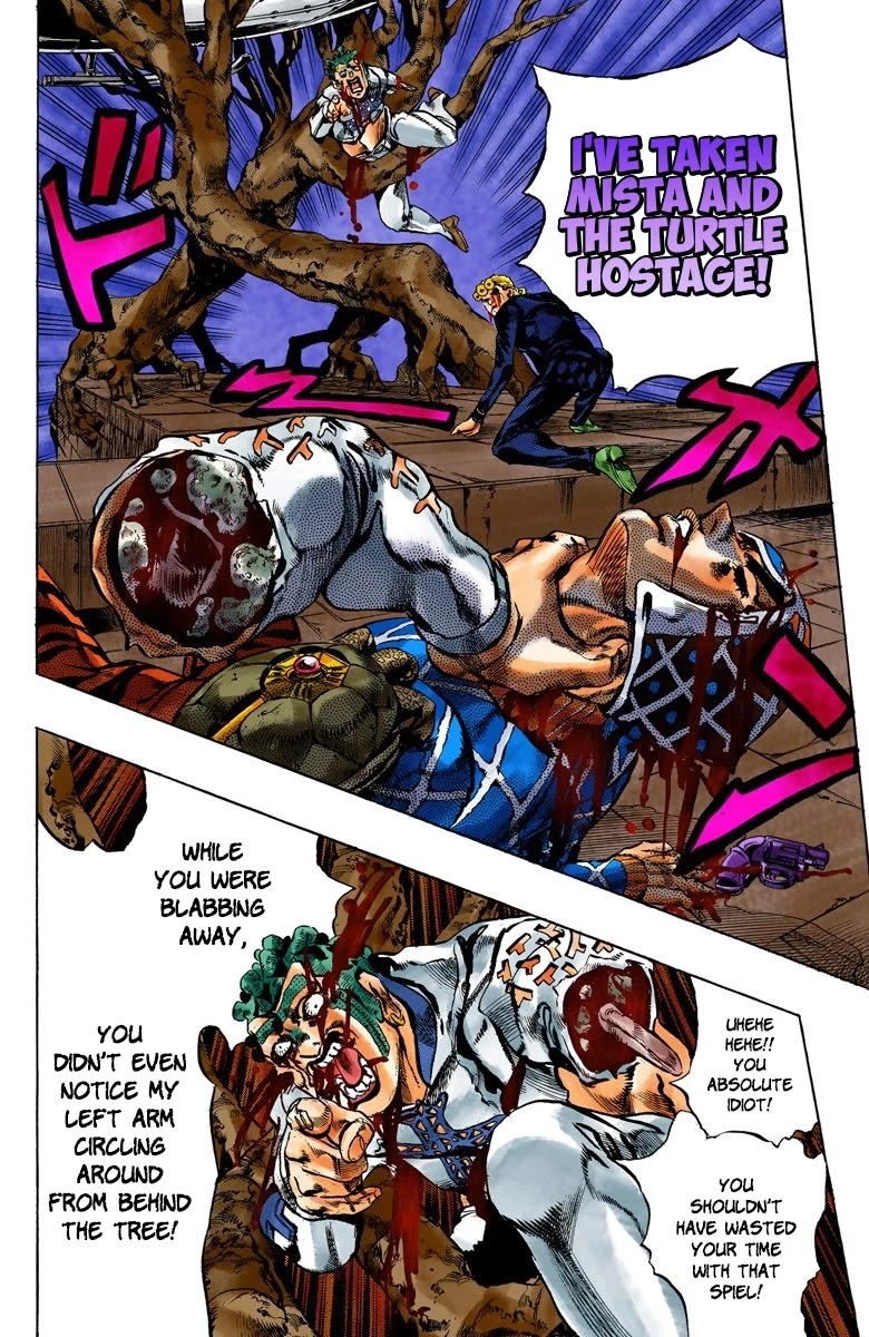 JoJo's Bizarre Adventure Part 5 - Vento Aureo (Official Colored) Chapter 123 page 8 - Chapter 123: Green Day and Oasis Part 9