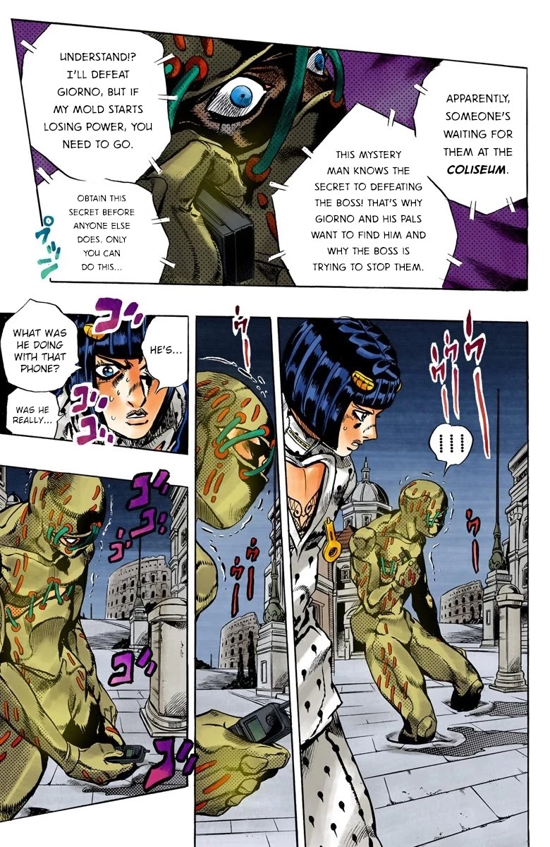 JoJo's Bizarre Adventure Part 5 - Vento Aureo (Official Colored) Chapter 124 page 11 - Chapter 124: Green Day and Oasis Part 10