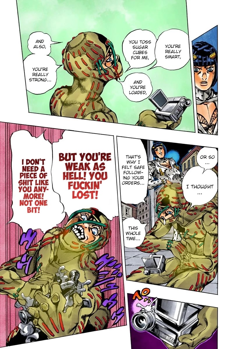 JoJo's Bizarre Adventure Part 5 - Vento Aureo (Official Colored) Chapter 124 page 13 - Chapter 124: Green Day and Oasis Part 10