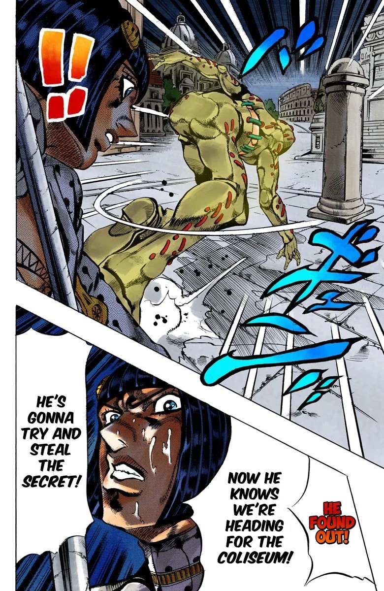 JoJo's Bizarre Adventure Part 5 - Vento Aureo (Official Colored) Chapter 124 page 14 - Chapter 124: Green Day and Oasis Part 10