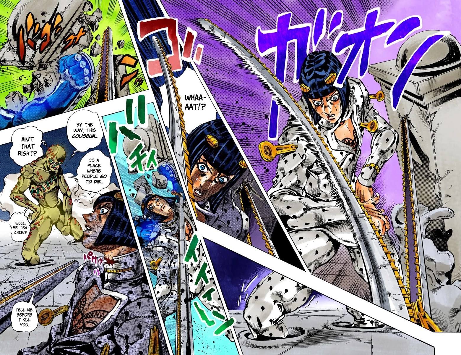 JoJo's Bizarre Adventure Part 5 - Vento Aureo (Official Colored) Chapter 124 page 18 - Chapter 124: Green Day and Oasis Part 10