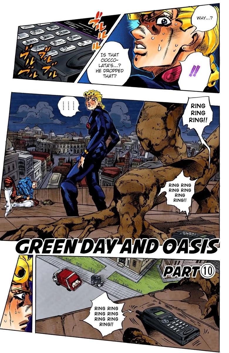 JoJo's Bizarre Adventure Part 5 - Vento Aureo (Official Colored) Chapter 124 page 3 - Chapter 124: Green Day and Oasis Part 10