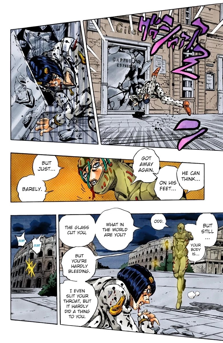JoJo's Bizarre Adventure Part 5 - Vento Aureo (Official Colored) Chapter 125 page 10 - Chapter 125: Green Day and Oasis Part 11