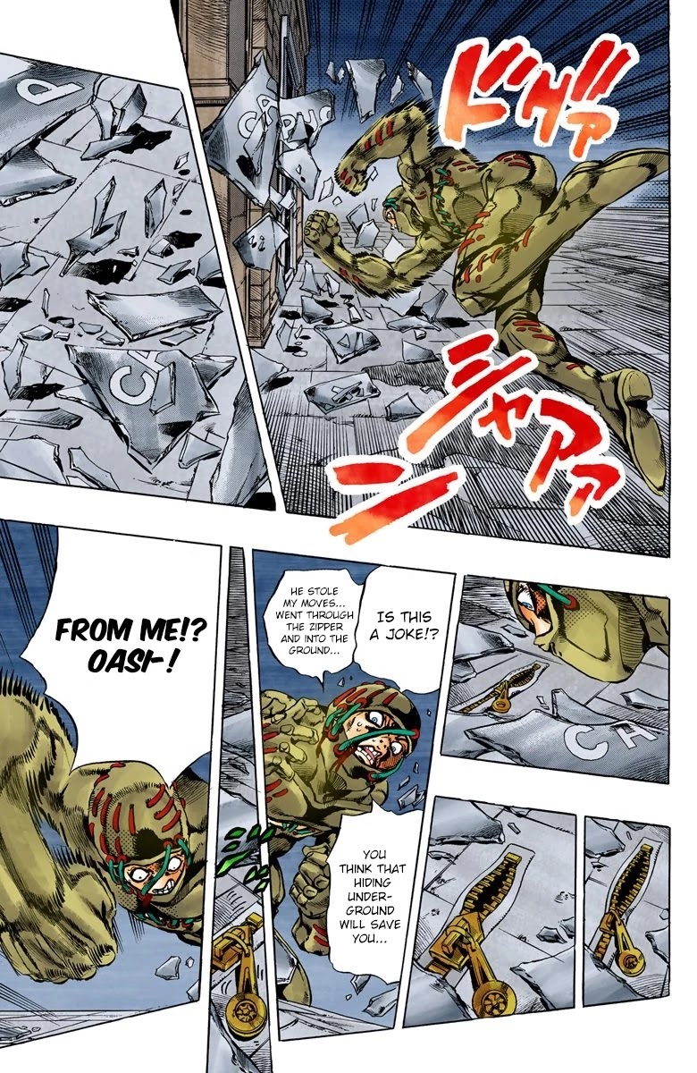 JoJo's Bizarre Adventure Part 5 - Vento Aureo (Official Colored) Chapter 125 page 16 - Chapter 125: Green Day and Oasis Part 11
