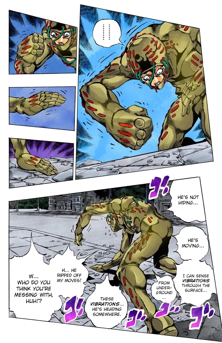 JoJo's Bizarre Adventure Part 5 - Vento Aureo (Official Colored) Chapter 125 page 17 - Chapter 125: Green Day and Oasis Part 11