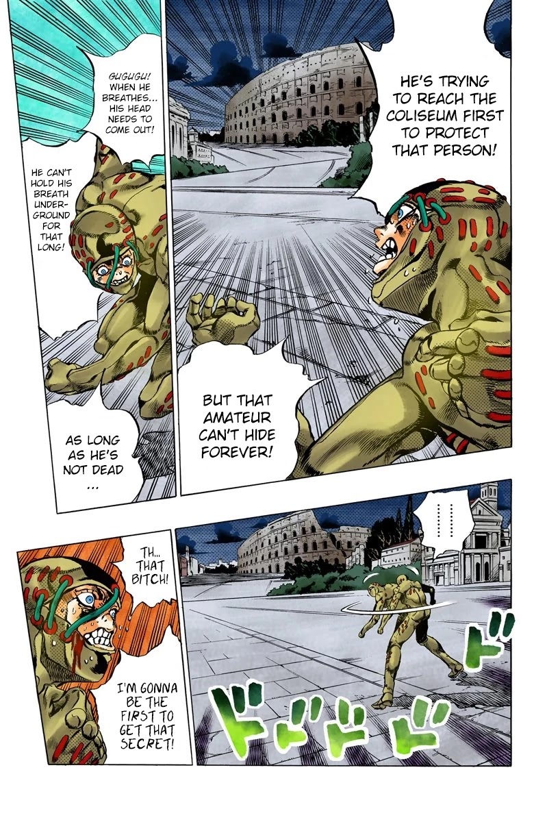 JoJo's Bizarre Adventure Part 5 - Vento Aureo (Official Colored) Chapter 125 page 18 - Chapter 125: Green Day and Oasis Part 11