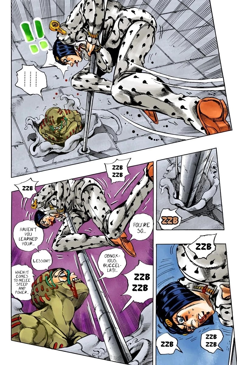 JoJo's Bizarre Adventure Part 5 - Vento Aureo (Official Colored) Chapter 125 page 6 - Chapter 125: Green Day and Oasis Part 11