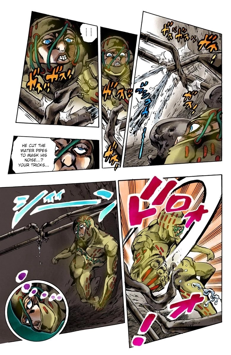 JoJo's Bizarre Adventure Part 5 - Vento Aureo (Official Colored) Chapter 126 page 10 - Chapter 126: Green Day and Oasis Part 12
