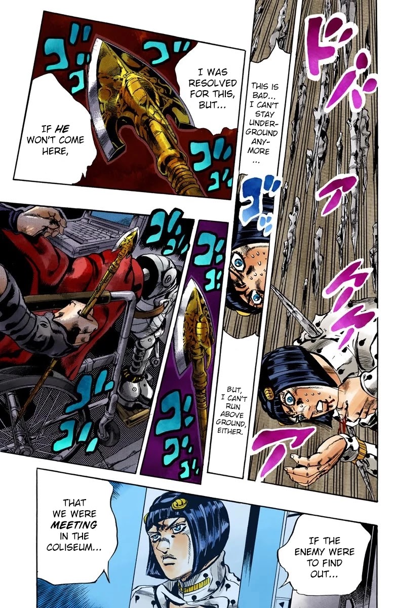 JoJo's Bizarre Adventure Part 5 - Vento Aureo (Official Colored) Chapter 126 page 18 - Chapter 126: Green Day and Oasis Part 12