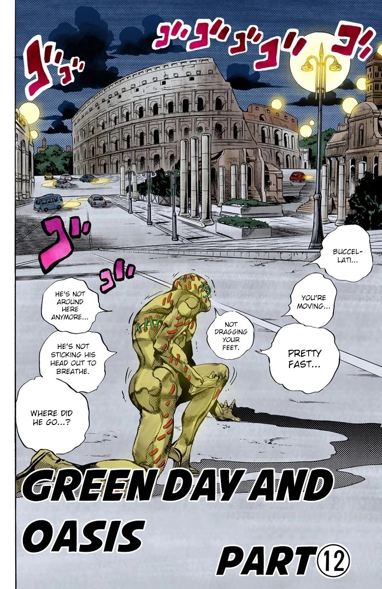 JoJo's Bizarre Adventure Part 5 - Vento Aureo (Official Colored) Chapter 126 page 3 - Chapter 126: Green Day and Oasis Part 12