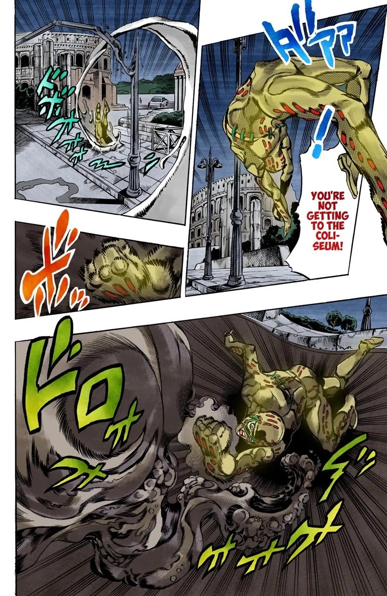 JoJo's Bizarre Adventure Part 5 - Vento Aureo (Official Colored) Chapter 126 page 5 - Chapter 126: Green Day and Oasis Part 12
