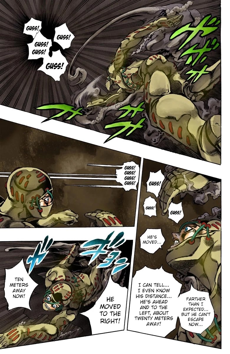 JoJo's Bizarre Adventure Part 5 - Vento Aureo (Official Colored) Chapter 126 page 8 - Chapter 126: Green Day and Oasis Part 12