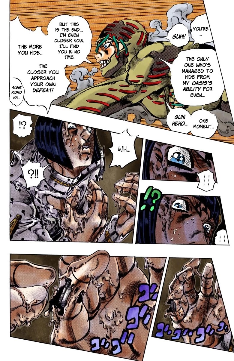 JoJo's Bizarre Adventure Part 5 - Vento Aureo (Official Colored) Chapter 127 page 11 - Chapter 127: Green Day and Oasis Part 13
