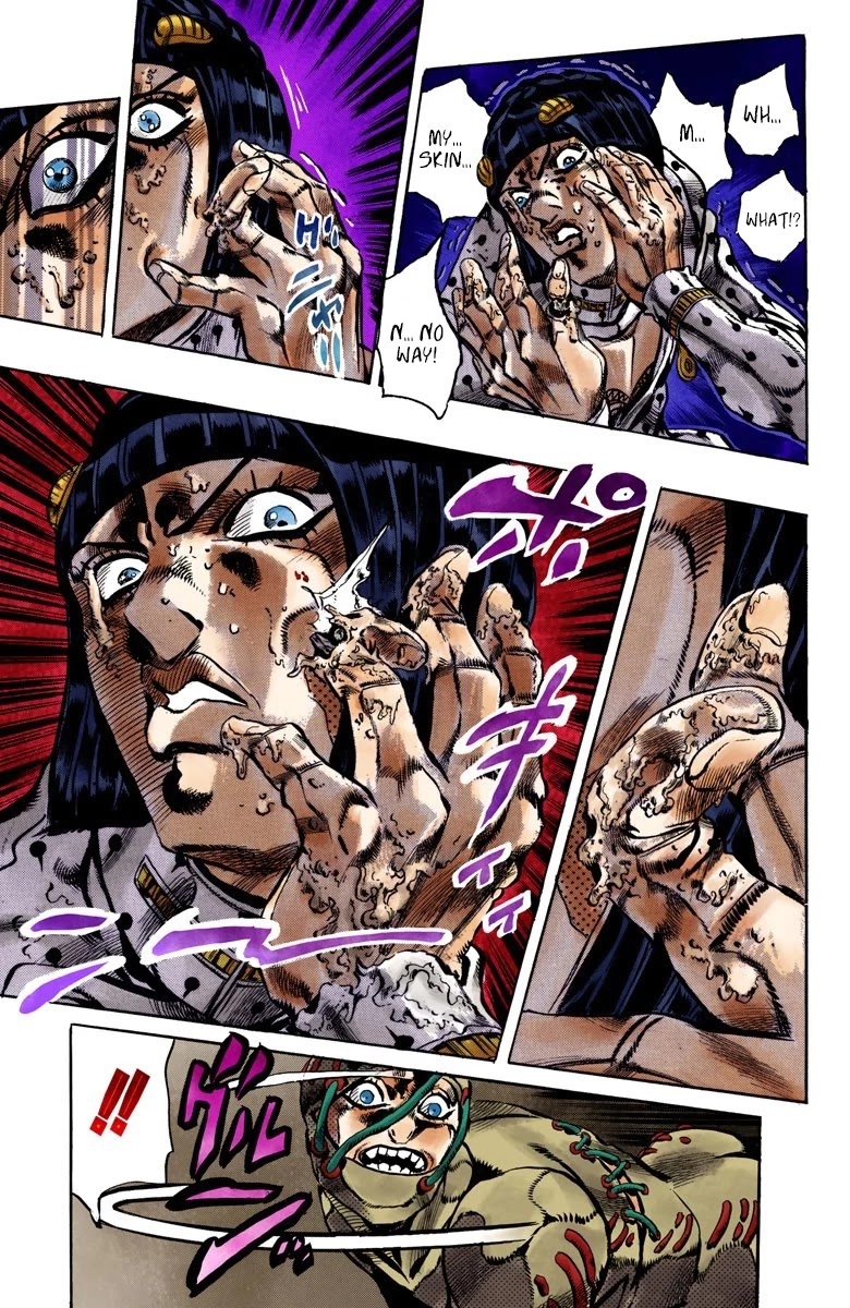 JoJo's Bizarre Adventure Part 5 - Vento Aureo (Official Colored) Chapter 127 page 12 - Chapter 127: Green Day and Oasis Part 13