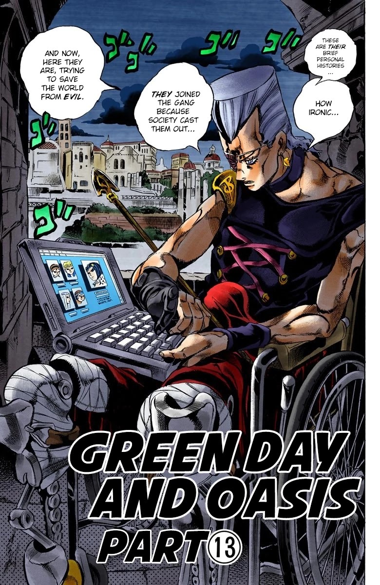 JoJo's Bizarre Adventure Part 5 - Vento Aureo (Official Colored) Chapter 127 page 2 - Chapter 127: Green Day and Oasis Part 13