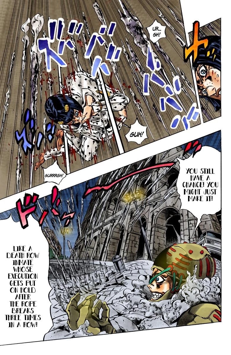 JoJo's Bizarre Adventure Part 5 - Vento Aureo (Official Colored) Chapter 127 page 4 - Chapter 127: Green Day and Oasis Part 13