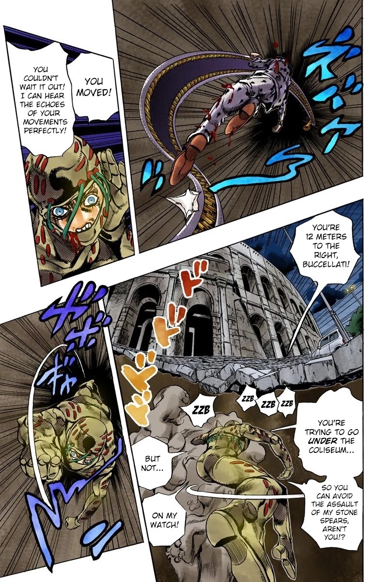 JoJo's Bizarre Adventure Part 5 - Vento Aureo (Official Colored) Chapter 127 page 6 - Chapter 127: Green Day and Oasis Part 13