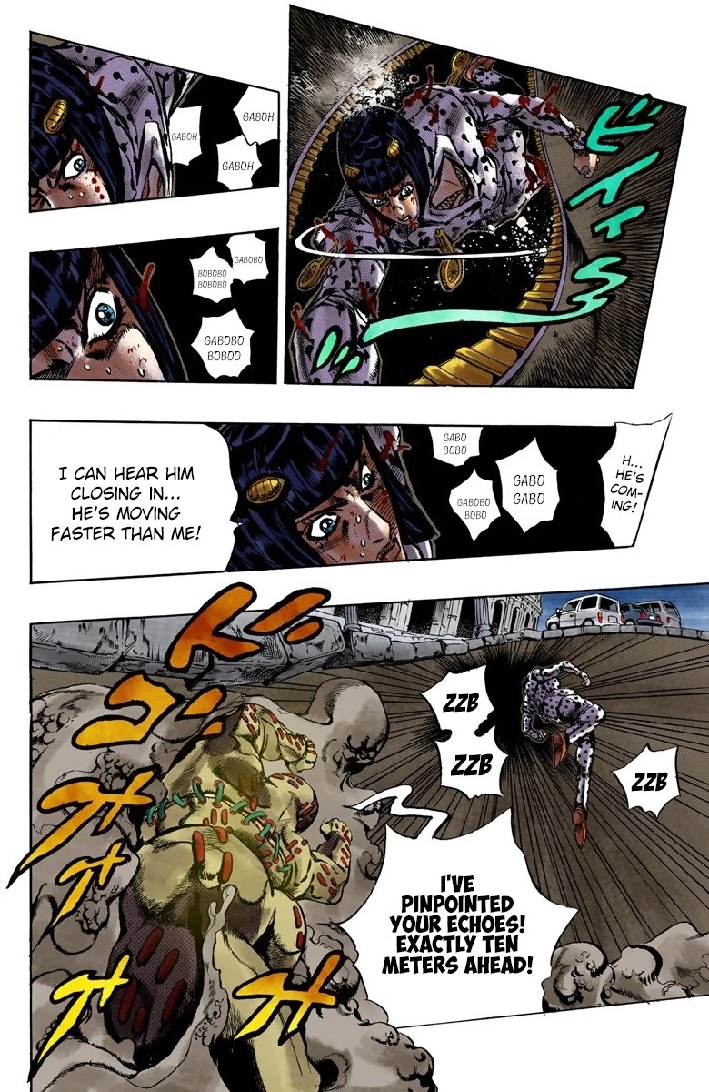 JoJo's Bizarre Adventure Part 5 - Vento Aureo (Official Colored) Chapter 127 page 7 - Chapter 127: Green Day and Oasis Part 13