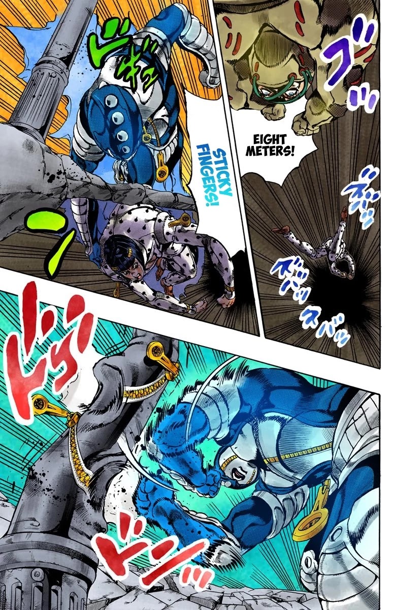JoJo's Bizarre Adventure Part 5 - Vento Aureo (Official Colored) Chapter 127 page 8 - Chapter 127: Green Day and Oasis Part 13