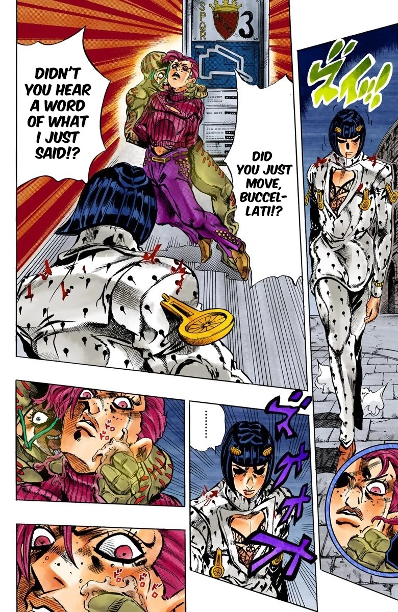 JoJo's Bizarre Adventure Part 5 - Vento Aureo (Official Colored) Chapter 128 page 11 - Chapter 128: Green Day and Oasis Part 14
