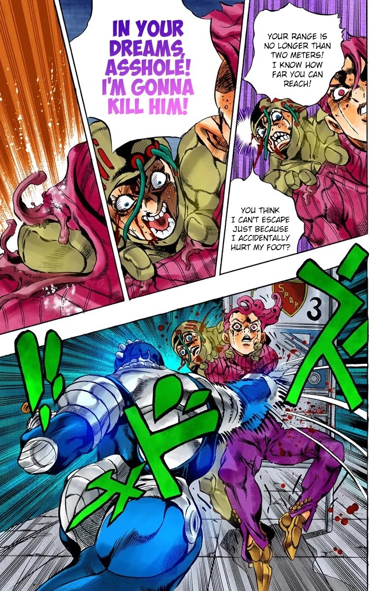 JoJo's Bizarre Adventure Part 5 - Vento Aureo (Official Colored) Chapter 128 page 12 - Chapter 128: Green Day and Oasis Part 14