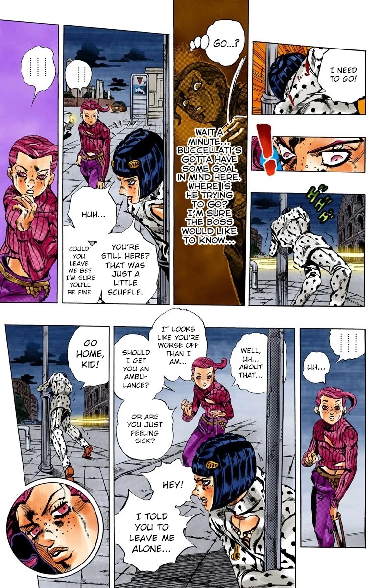 JoJo's Bizarre Adventure Part 5 - Vento Aureo (Official Colored) Chapter 128 page 18 - Chapter 128: Green Day and Oasis Part 14