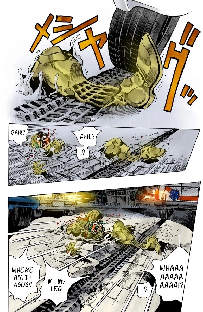 JoJo's Bizarre Adventure Part 5 - Vento Aureo (Official Colored) Chapter 128 page 3 - Chapter 128: Green Day and Oasis Part 14
