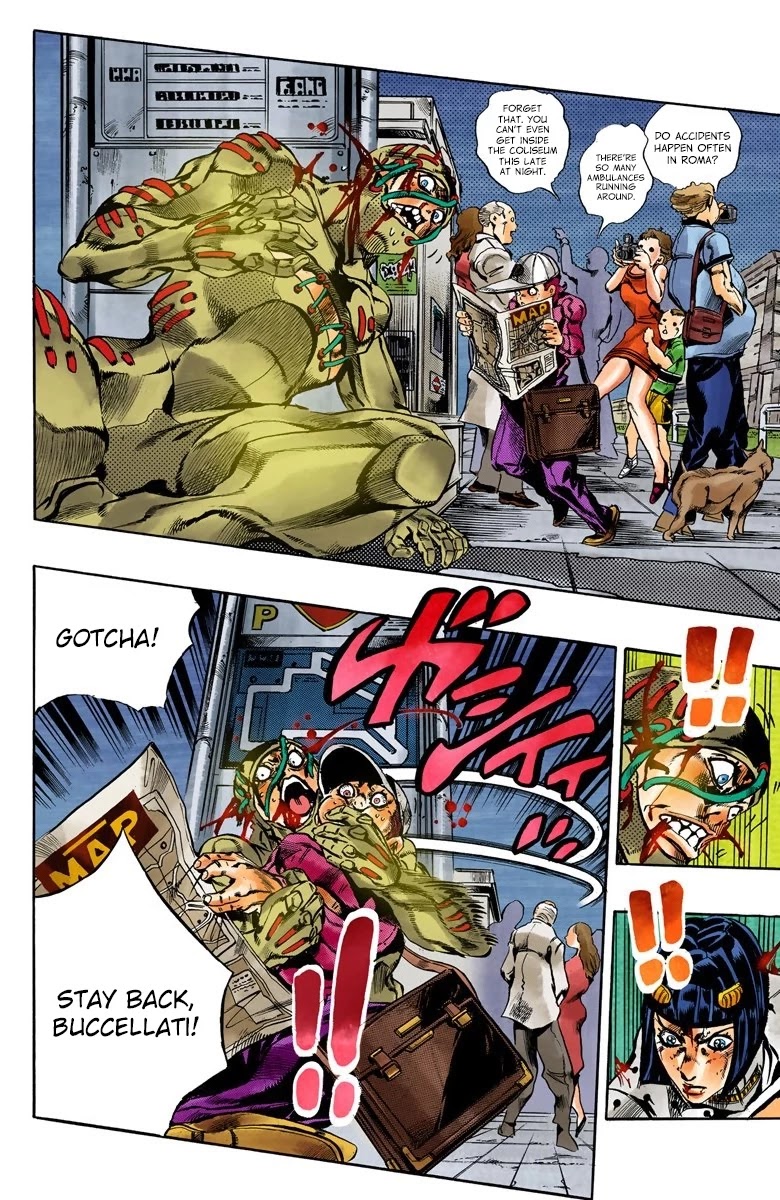 JoJo's Bizarre Adventure Part 5 - Vento Aureo (Official Colored) Chapter 128 page 7 - Chapter 128: Green Day and Oasis Part 14
