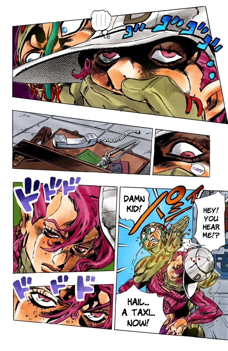 JoJo's Bizarre Adventure Part 5 - Vento Aureo (Official Colored) Chapter 128 page 9 - Chapter 128: Green Day and Oasis Part 14