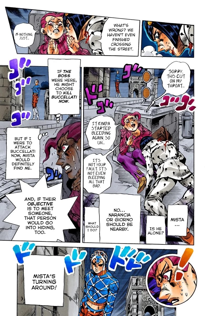 JoJo's Bizarre Adventure Part 5 - Vento Aureo (Official Colored) Chapter 129 page 9 - Chapter 129: His Name Is Diavolo Part 1