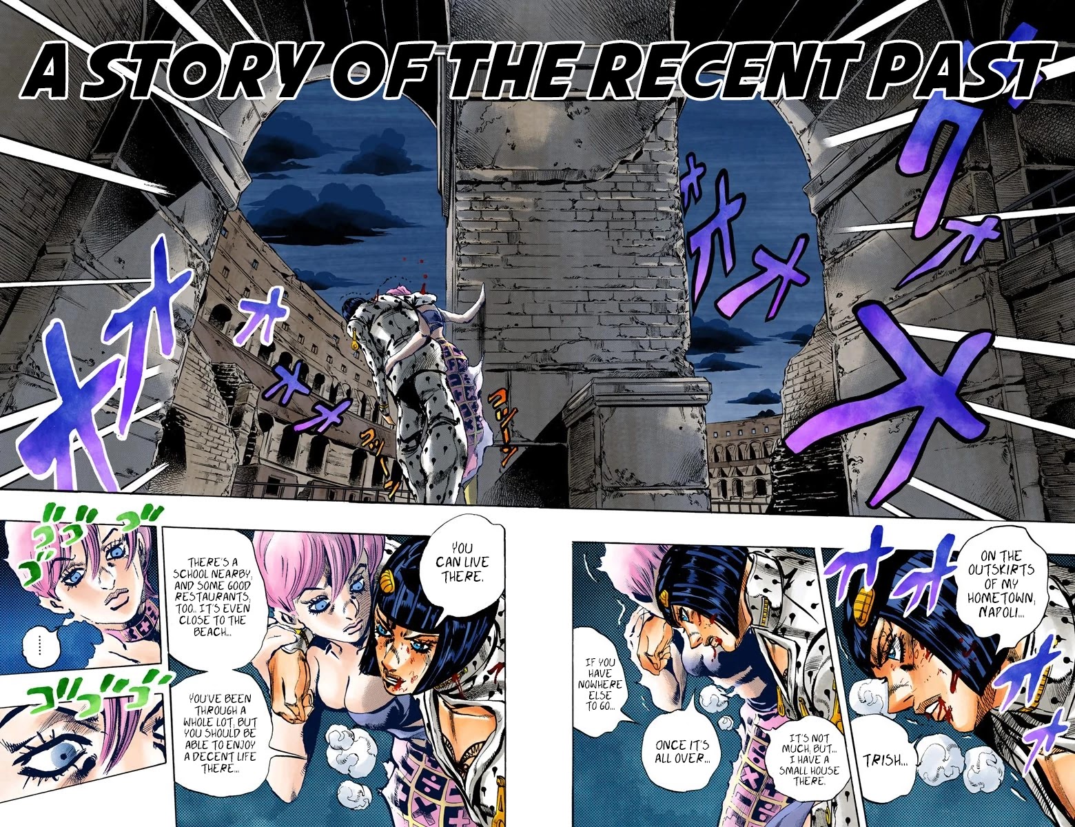 JoJo's Bizarre Adventure Part 5 - Vento Aureo (Official Colored) Chapter 130 page 5 - Chapter 130: A Story Of The Recent Past