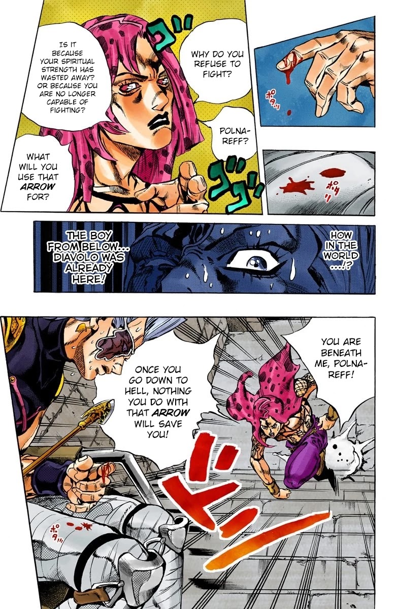 JoJo's Bizarre Adventure Part 5 - Vento Aureo (Official Colored) Chapter 131 page 10 - Chapter 131: His Name Is Diavolo Part 2