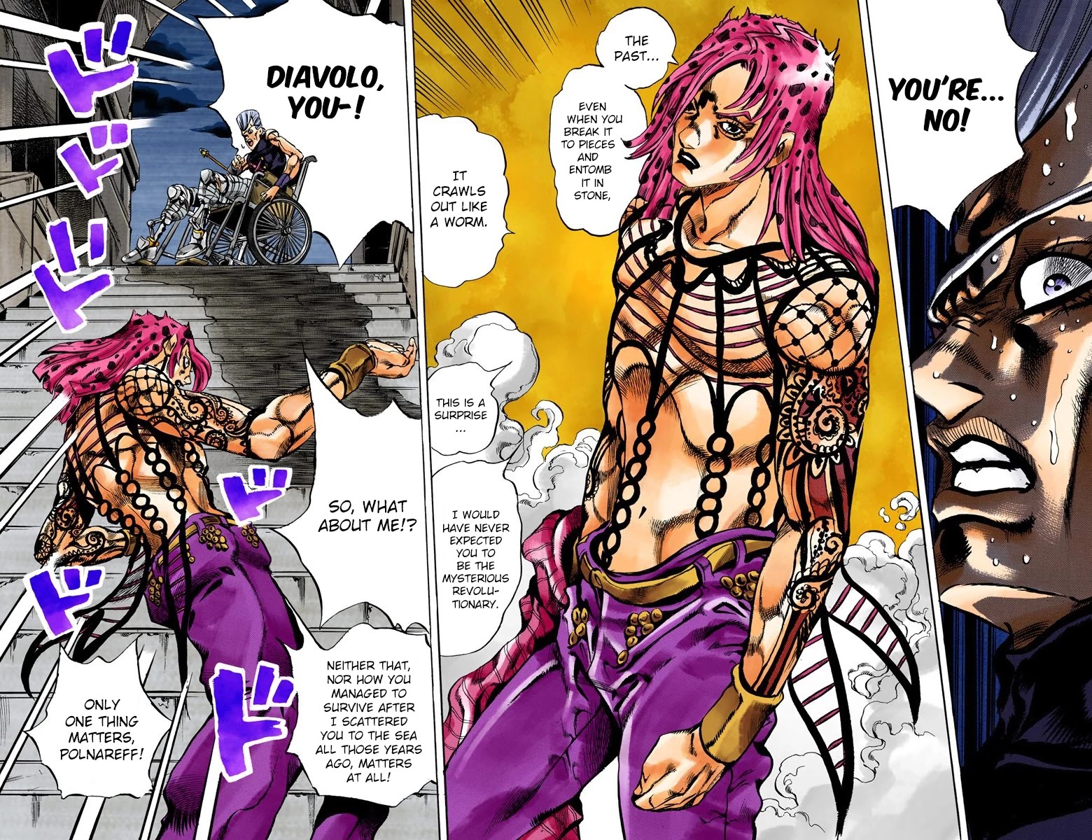 JoJo's Bizarre Adventure Part 5 - Vento Aureo (Official Colored) Chapter 131 page 8 - Chapter 131: His Name Is Diavolo Part 2