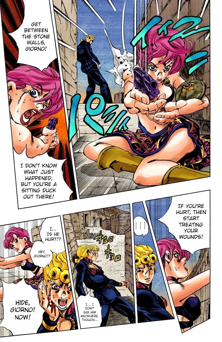JoJo's Bizarre Adventure Part 5 - Vento Aureo (Official Colored) Chapter 133 page 12 - Chapter 133: The Requiem Plays Quietly Part 1