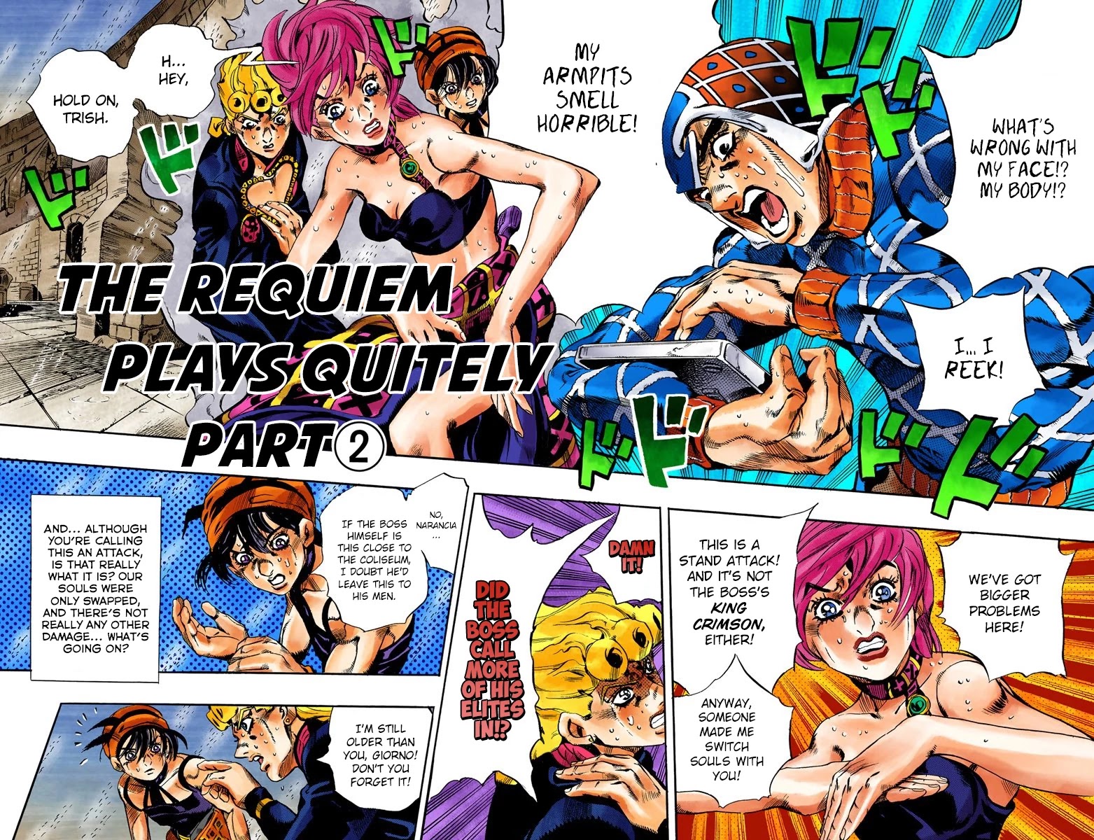 JoJo's Bizarre Adventure Part 5 - Vento Aureo (Official Colored) Chapter 134 page 3 - Chapter 134: The Requiem Plays Quietly Part 2