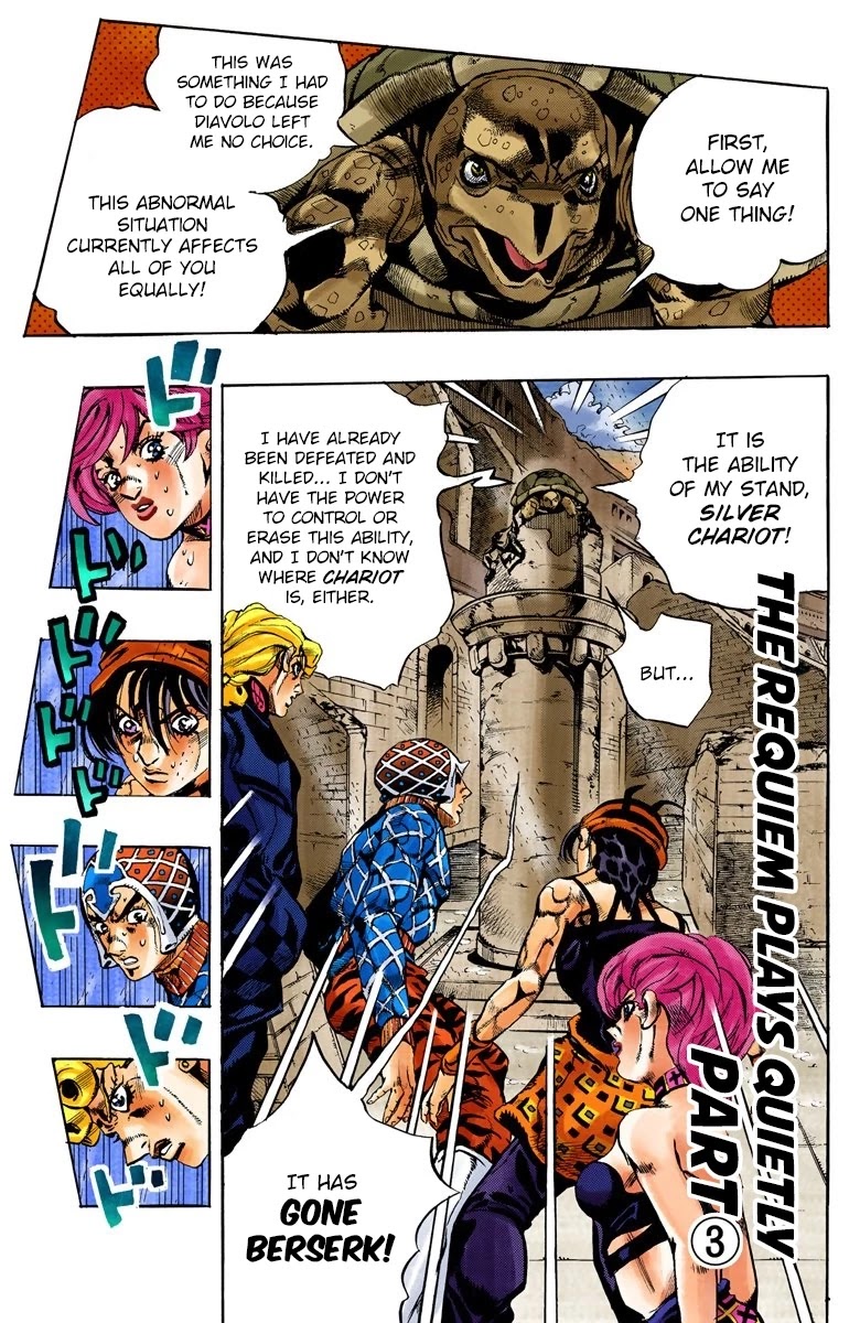 JoJo's Bizarre Adventure Part 5 - Vento Aureo (Official Colored) Chapter 135 page 2 - Chapter 135: The Requiem Plays Quietly Part 3