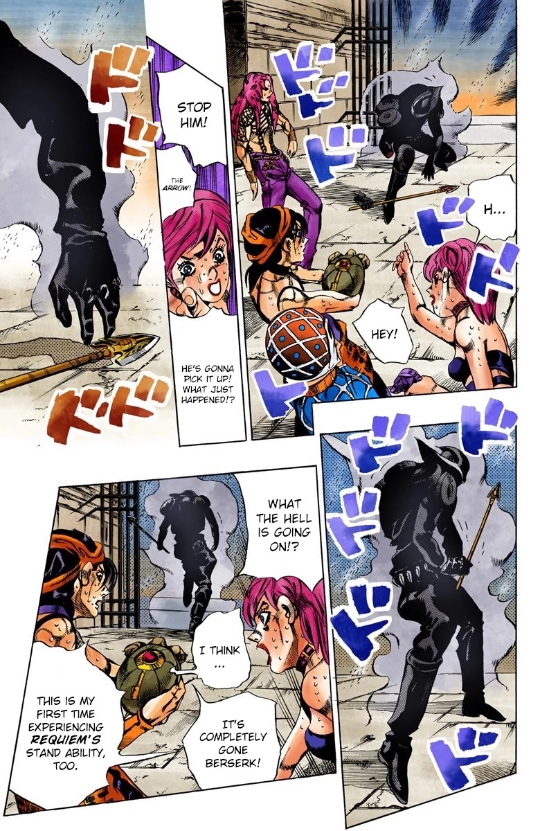 JoJo's Bizarre Adventure Part 5 - Vento Aureo (Official Colored) Chapter 136 page 17 - Chapter 136: The Requiem Plays Quietly Part 4