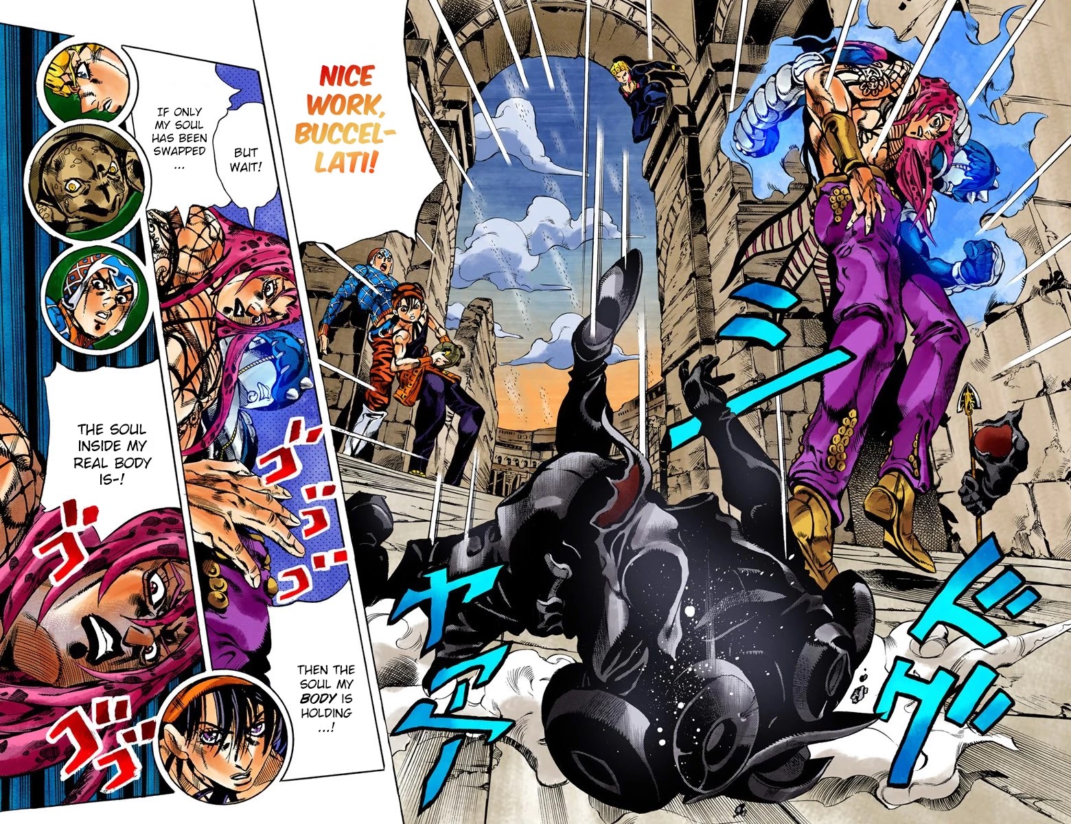 JoJo's Bizarre Adventure Part 5 - Vento Aureo (Official Colored) Chapter 136 page 3 - Chapter 136: The Requiem Plays Quietly Part 4