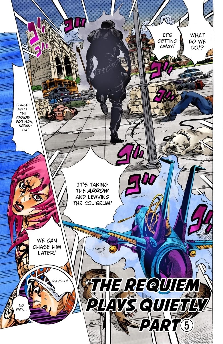 JoJo's Bizarre Adventure Part 5 - Vento Aureo (Official Colored) Chapter 137 page 2 - Chapter 137: The Requiem Plays Quietly Part 5