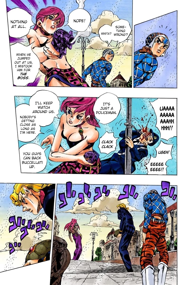 JoJo's Bizarre Adventure Part 5 - Vento Aureo (Official Colored) Chapter 139 page 8 - Chapter 139: The Requiem Plays Quietly Part 7