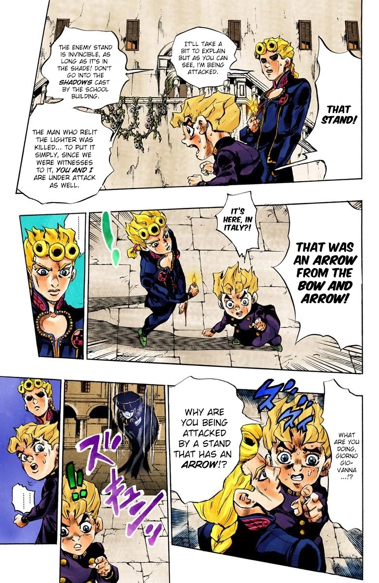 JoJo's Bizarre Adventure Part 5 - Vento Aureo (Official Colored) Chapter 14 page 12 - Chapter 14: Entering the Gang Part 4