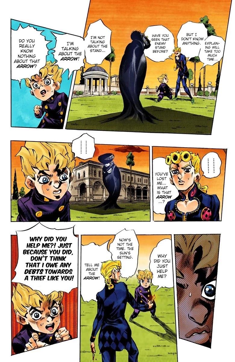 JoJo's Bizarre Adventure Part 5 - Vento Aureo (Official Colored) Chapter 14 page 13 - Chapter 14: Entering the Gang Part 4