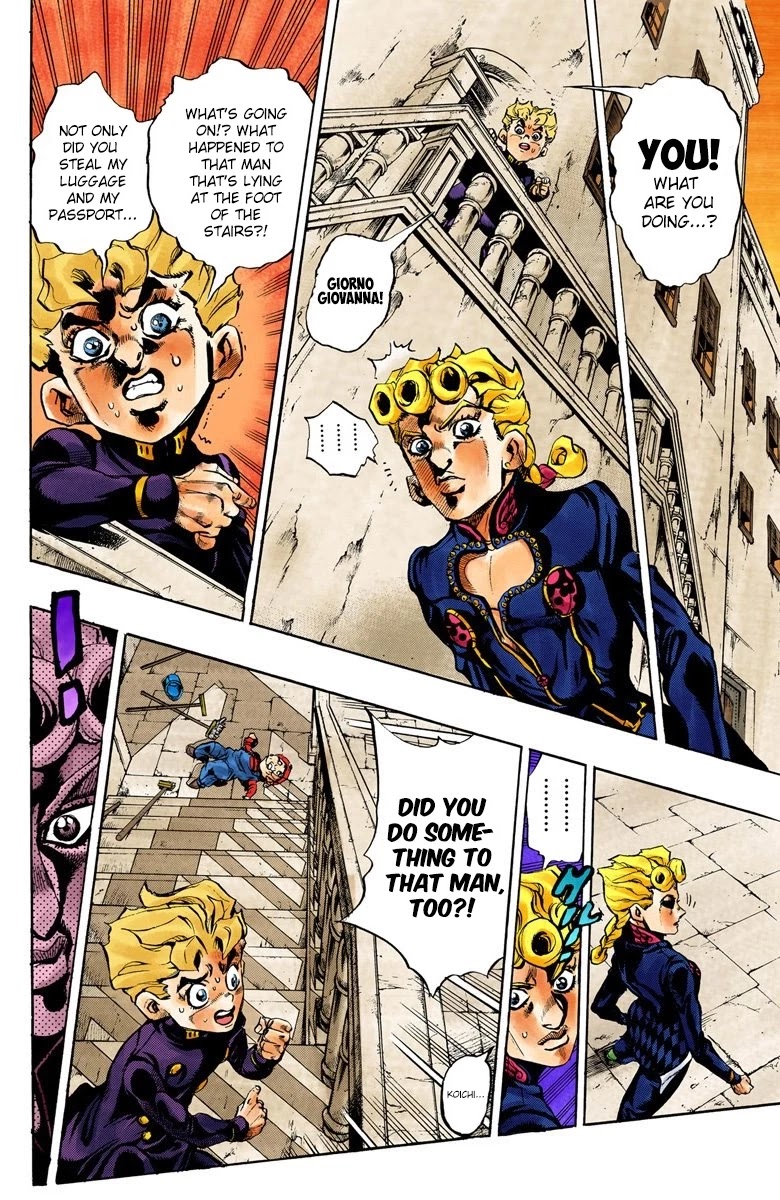 JoJo's Bizarre Adventure Part 5 - Vento Aureo (Official Colored) Chapter 14 page 4 - Chapter 14: Entering the Gang Part 4