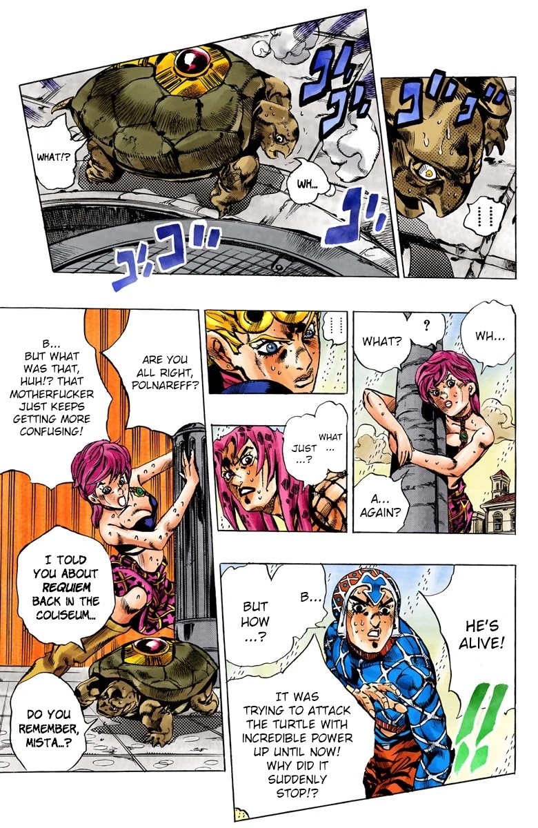 JoJo's Bizarre Adventure Part 5 - Vento Aureo (Official Colored) Chapter 140 page 13 - Chapter 140: The Requiem Plays Quietly Part 8