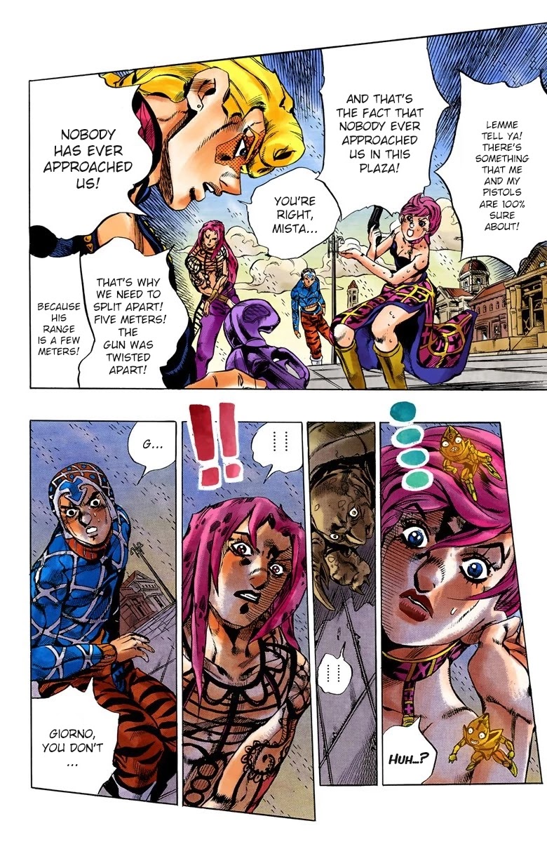 JoJo's Bizarre Adventure Part 5 - Vento Aureo (Official Colored) Chapter 141 page 14 - Chapter 141: Diavolo Emerges Part 1
