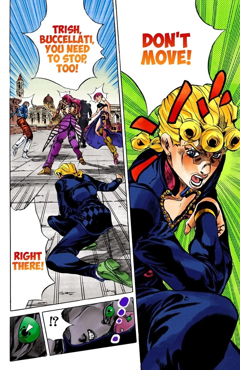 JoJo's Bizarre Adventure Part 5 - Vento Aureo (Official Colored) Chapter 141 page 9 - Chapter 141: Diavolo Emerges Part 1