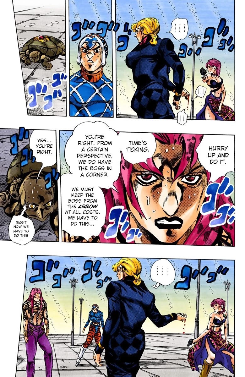 JoJo's Bizarre Adventure Part 5 - Vento Aureo (Official Colored) Chapter 142 page 11 - Chapter 142: Diavolo Emerges Part 2