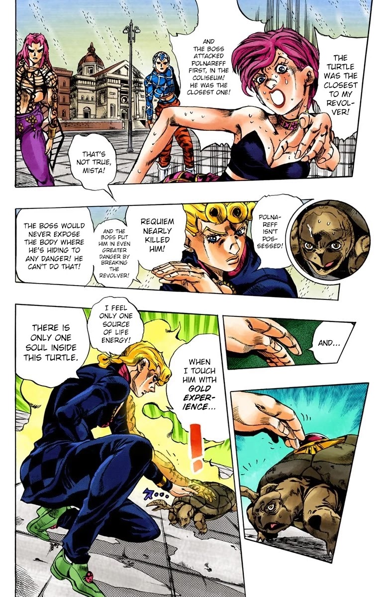 JoJo's Bizarre Adventure Part 5 - Vento Aureo (Official Colored) Chapter 142 page 4 - Chapter 142: Diavolo Emerges Part 2